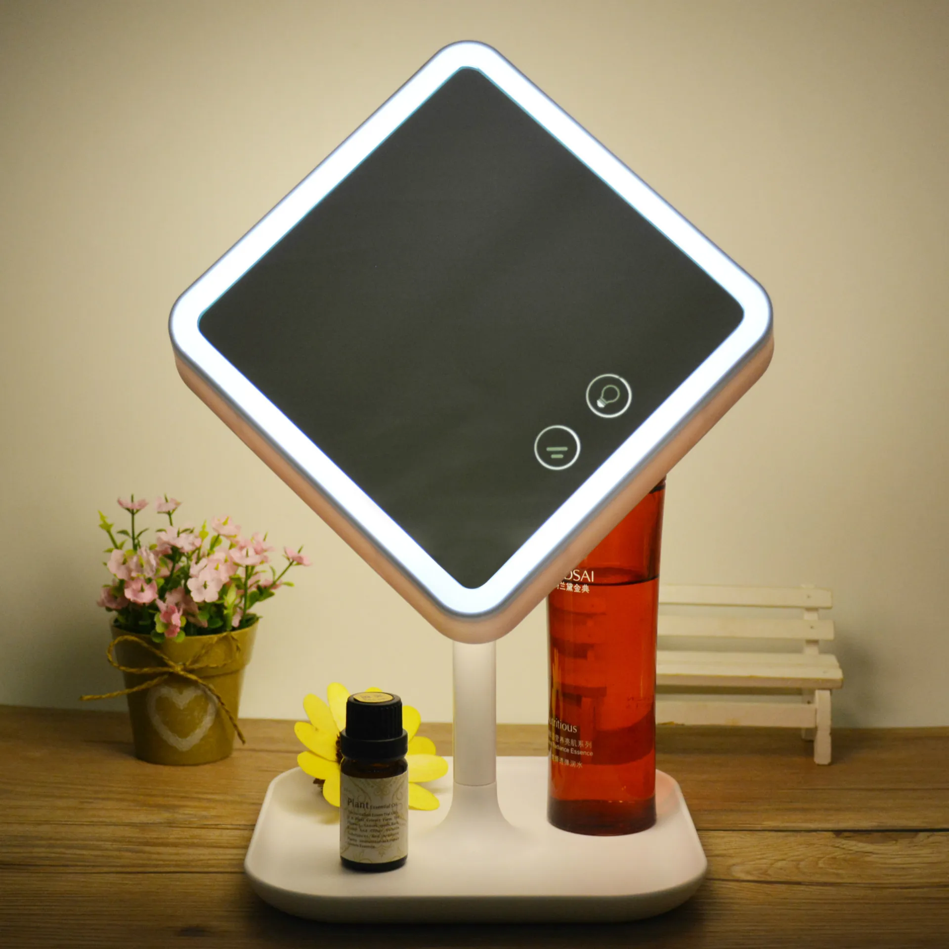 Usb Charge Led Makeup Mirror Desk Lamp Intelligence Accept More Function Touch Dresser Small Night-light | Лампы и освещение