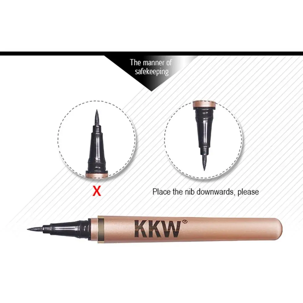 Водостойкая черная жидкая подводка для глаз карандаш большие глаза макияж