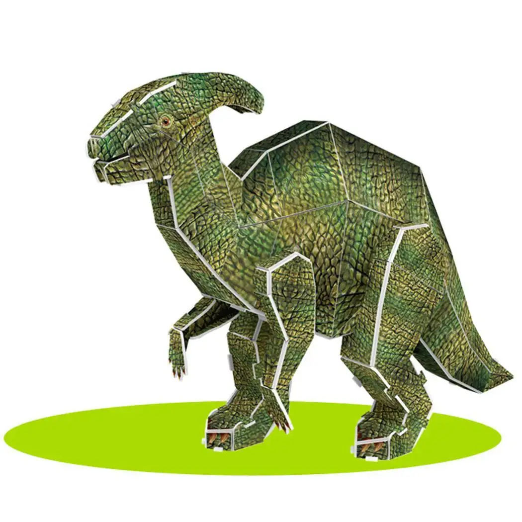 Детские образовательные игрушки мультфильм Динозавр 3D бумажный пазл Сборная