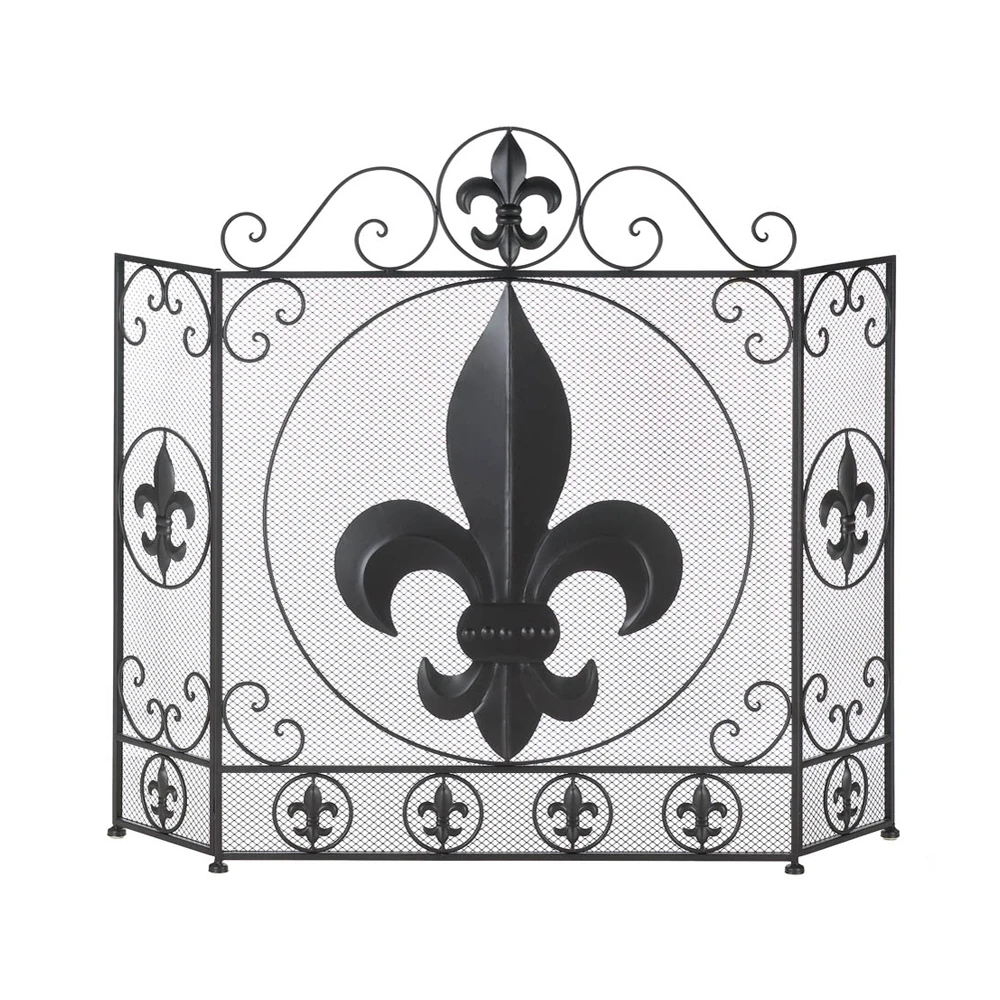 Koehler домашний декоративный Fleur De Lis каминный экран|Запчасти для каминов| |