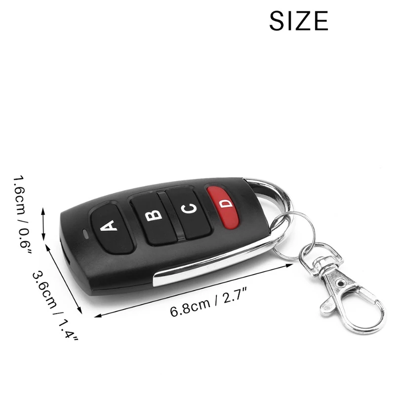 433mhz DC 12V 4 Button Learning RF Transmitter Remote Control Switch For Gate Garage Door Security Alarm Key Fob Car | Электроника