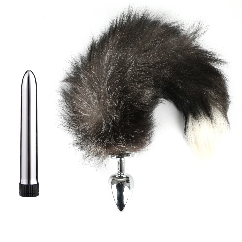 Adult Butt Plug Hair Tail Anal Toys Vibrator SM Accessories Flirting Erotic Sex Game BDSM for Man Woman | Красота и здоровье