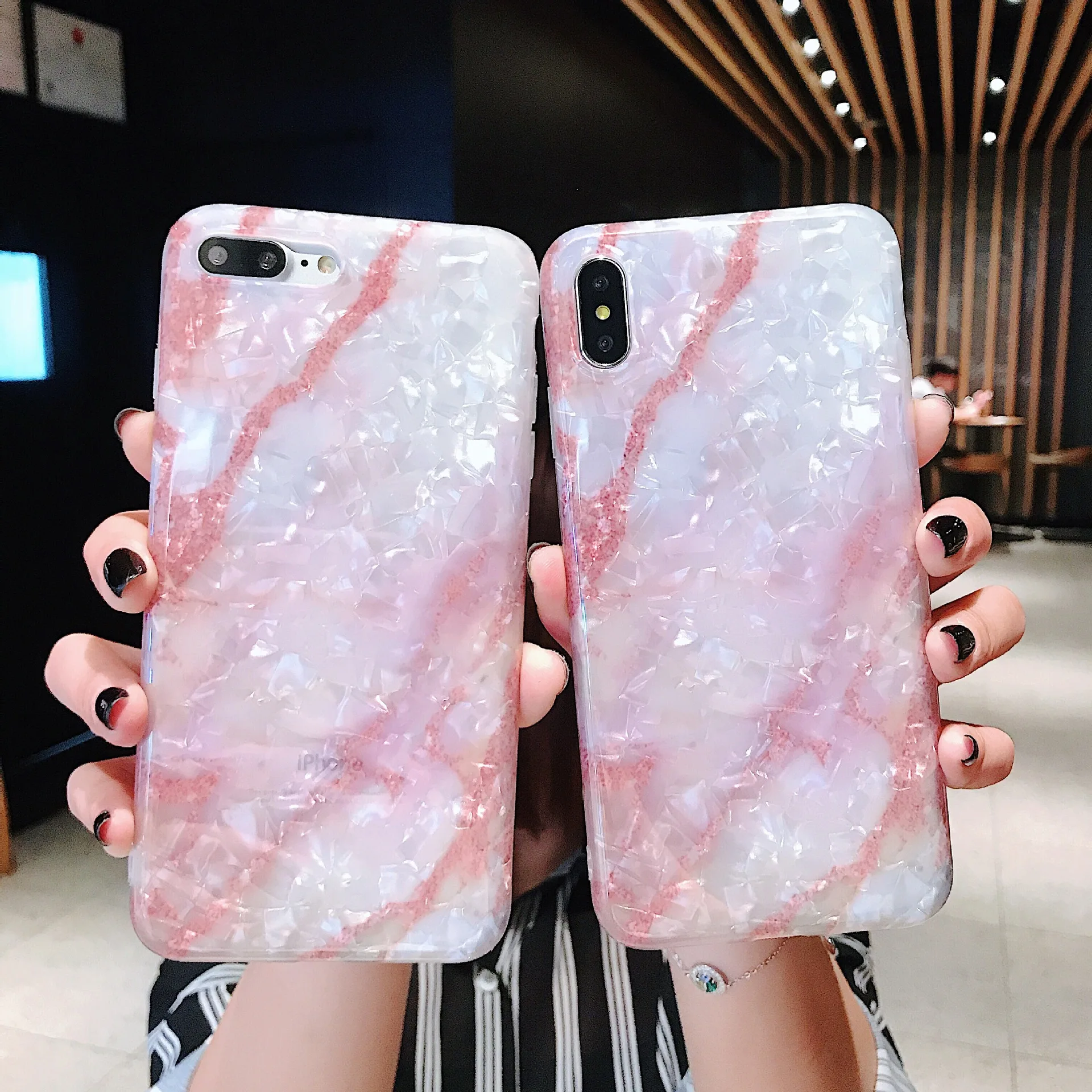 Роскошный Ретро мраморный трещина корейский чехол для телефона iPhone 7 Puls 6 6S 8Puls X XS