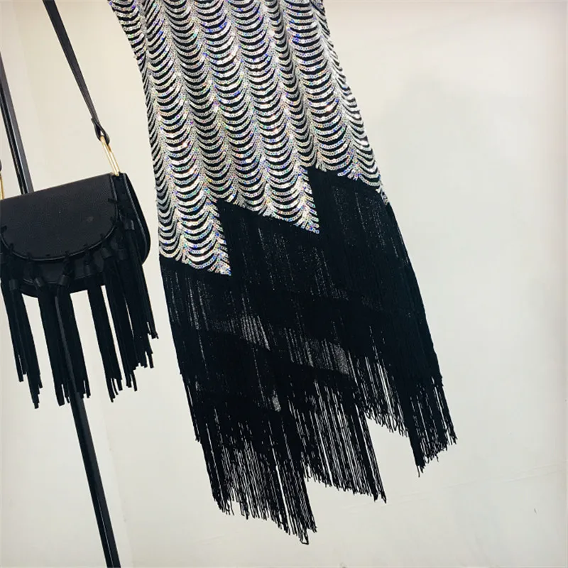 2019 летние женские блестящие нарядные платья с блестками Дизайнерские сарафаны