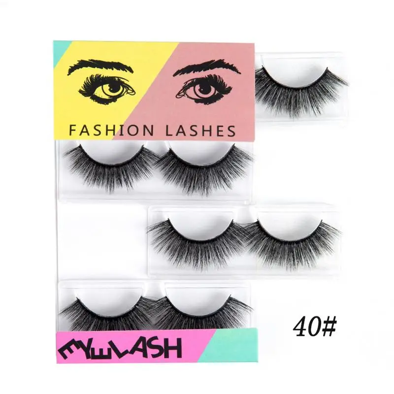 

4 Pairs 100% Handmade False Eye Lashes Natural Thick False Eyelashes Extension Sexy Soft Eye Lashes Mink False Eyelashes
