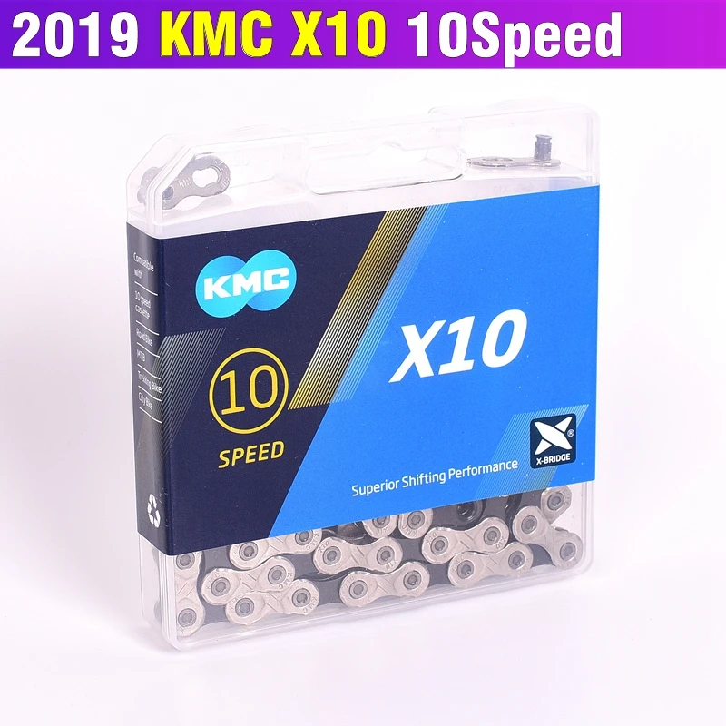 Цепь KMC X10 X10.93 MTB цепь для дорожного велосипеда 116L 10 скоростного Волшебная горная
