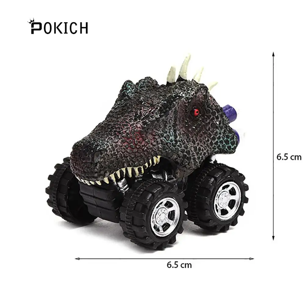 Модель мини-динозавра игрушечный автомобиль для детей с обратной стороны