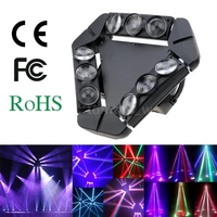 disco ktv 90w 9led rgbw full color dmx512 sound control 1648 channel mini triangle spider lamp beam stage light for club party