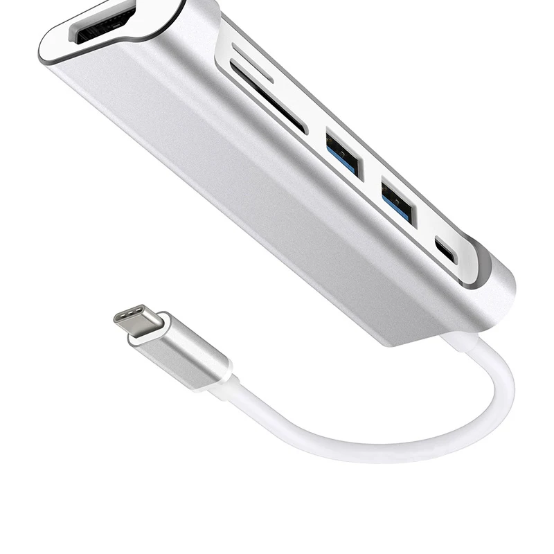 Многофункциональная док станция 6 в 1 Type C Usb3.1 Hub для Hdmi / Usb Sd Tf 2018 Hub|Картридеры| |