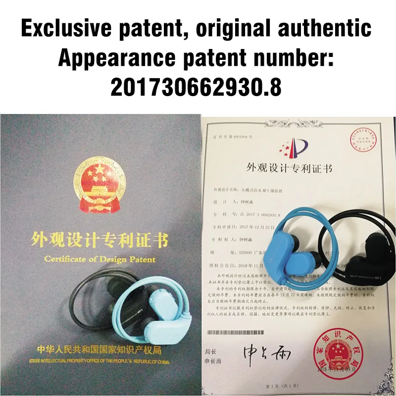 100% Оригинальные Водонепроницаемый Mp3 Player Плавание Наушники спортивные наушники