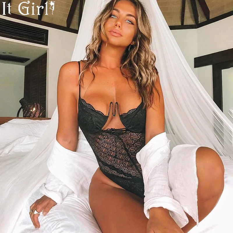 Женское Кружевное боди it Girl модное съемное сексуальное винтажное белое черное