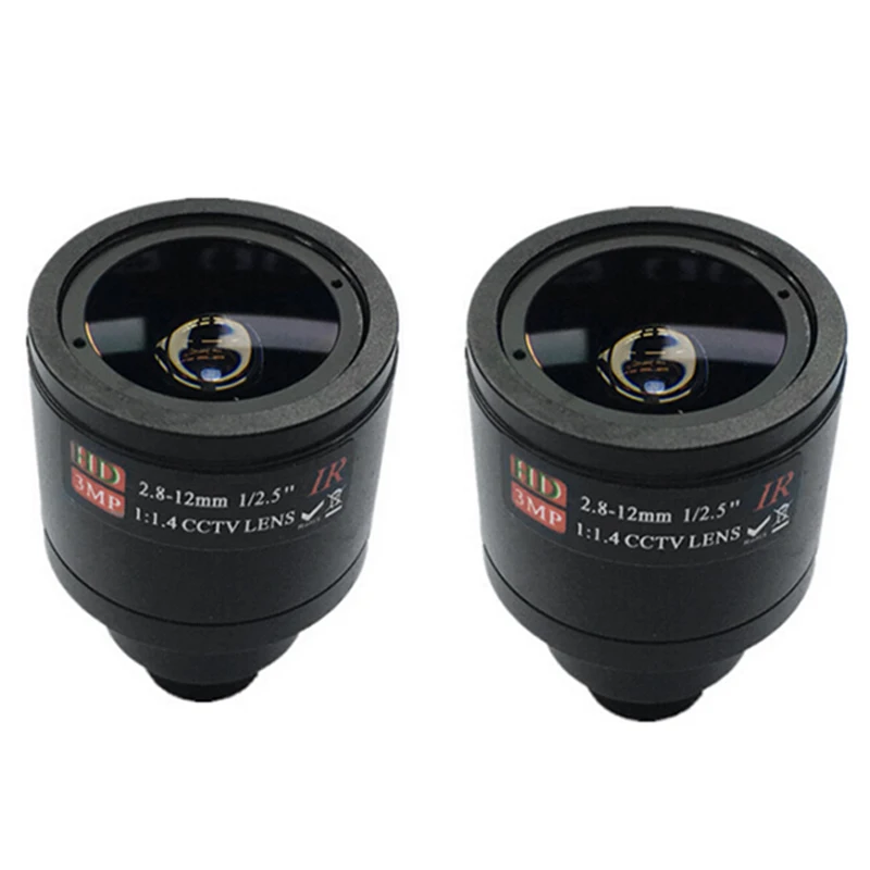 HD CCTV объектив 3.0MP M12 2 8 12 мм варифокальный IR F1.4 ручной фокус зум|Компактные