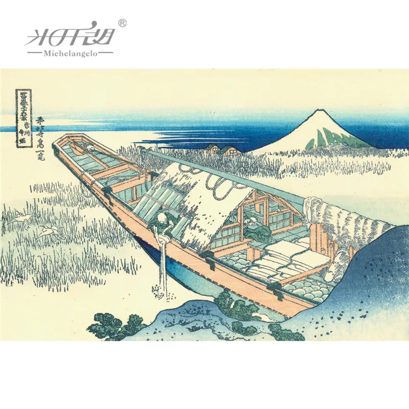 Микеланжело деревянные головоломки Ukiyoe 36 видов горы Фудзи ушибори Хитачи