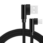 Micro USB кабель 2A быстрое зарядное устройство USB шнур 90 градусов локоть нейлоновый кабель для передачи данных для Power Bank Samsung Sony Xiaomi Android Phone Line