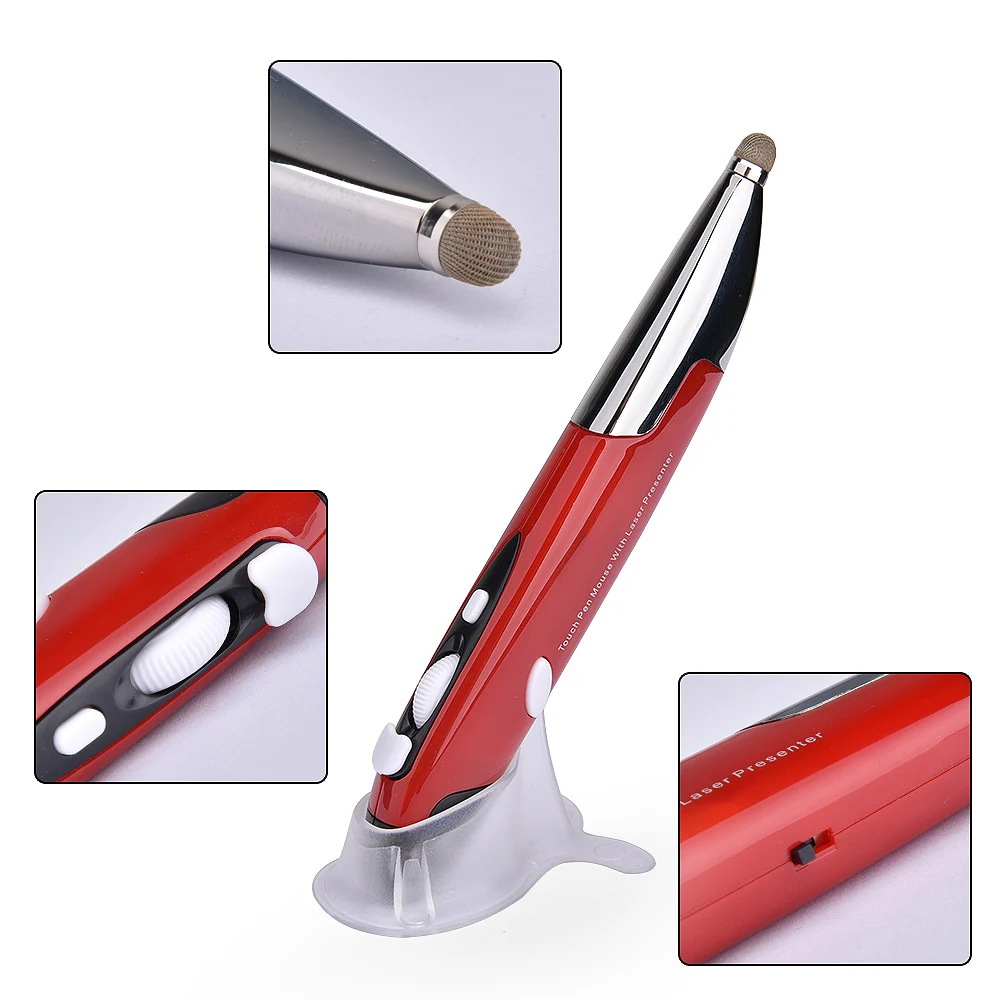 Wireless Optical Pen Mouse 2.4G 1600 Dpi 10M Press Pencil USB Ergonomic Mice for Computer Laptop Desktop Red | Компьютеры и офис