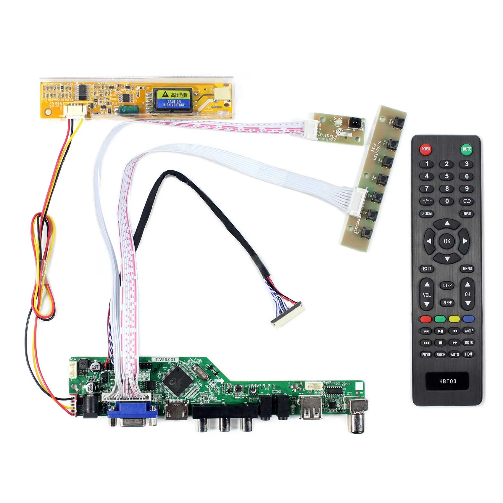 

HD MI VGA AV USB RF LCD Controller Board work for 12.1inch 1024x768 LTN121XJ-L02 LTN121XJ-L07 HT121X01-101 N121X5-L06 N121IA-L02