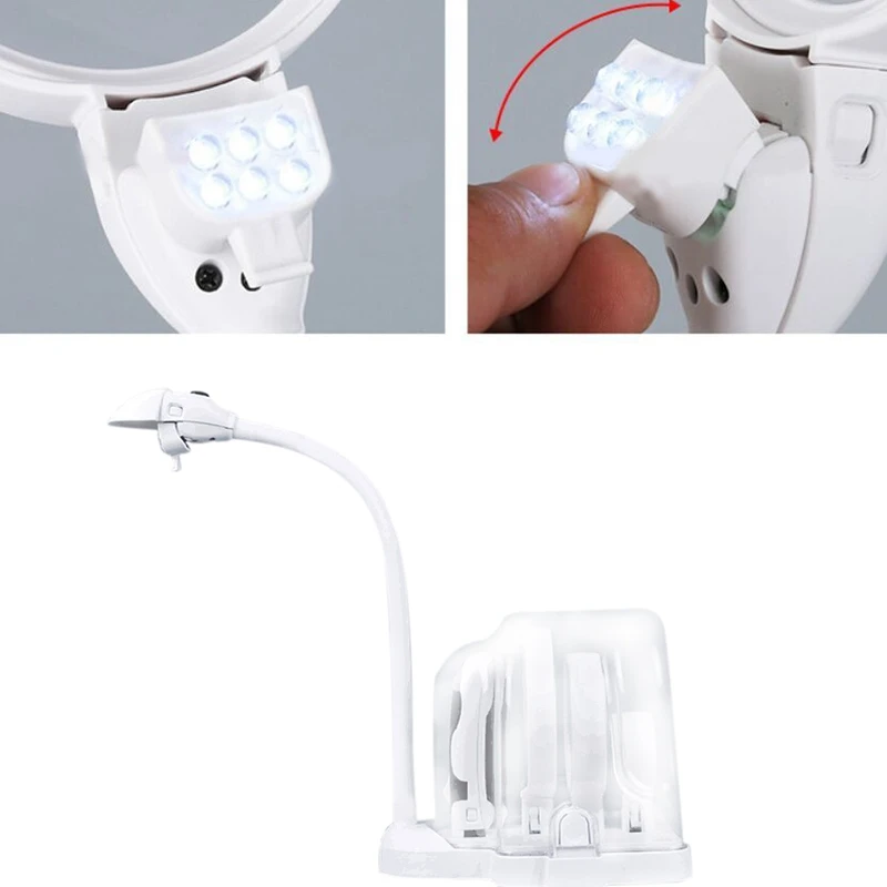 3 объектива Настольный Многофункциональный 2.5X 5X 16X Сварка Led настольная лупа с