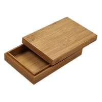 creative wooden storage box tea bamboo packing box push pull switch desktop small jewelry finishing box