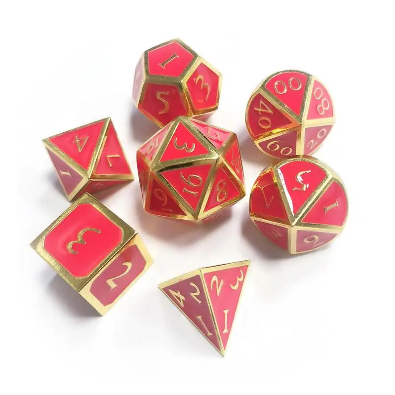 Outlet новый шрифт для подземелий и драконов 7 шт./компл. инновационный RPG Dice D & Metal
