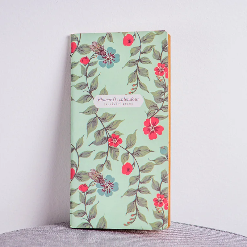Retro Kraft Paper Notebook Blank Inner Page Notepad Flower Leather Cover Journal Notes For Students Writing Gift School Supplies |
