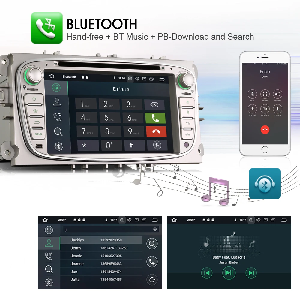 Автомагнитола 7 дюймов Android 8 0 Sat Navi DAB + OBD RDS WiFi 3G радио DVR стерео Bluetooth GPS навигация