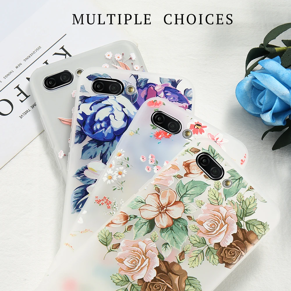 KISSCASE 3D Embossed Flower Case For iPhone 7 8 Cover Full Fitted Soft TPU 6 Plus XS XR Capinhas Capa #4 |