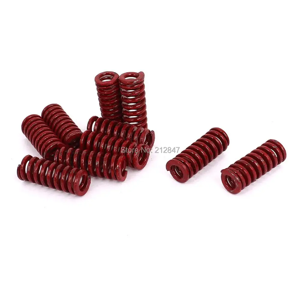 

8mm OD 20mm Long Medium Load Stamping Compression Mould Die Spring Red 10pcs