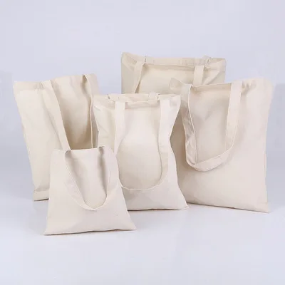 1PC High-Quality Women Men Handbags Canvas Tote Bags Reusable Cotton Grocery High Capacity Shopping Bag | Багаж и сумки