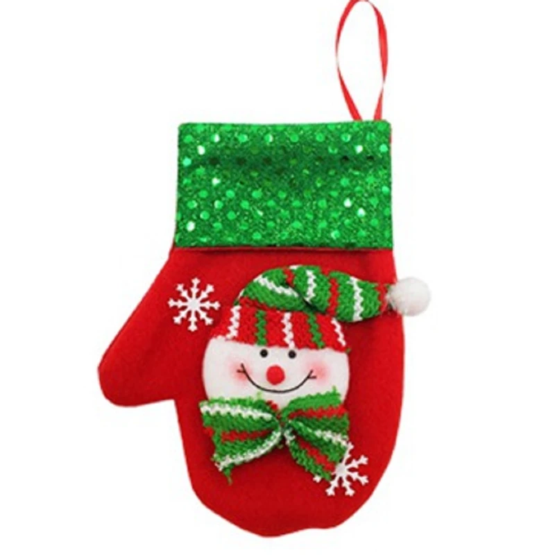 Штанов с Санта Клаусом рождественским принтом снеговика Ножи и вилка сумка для