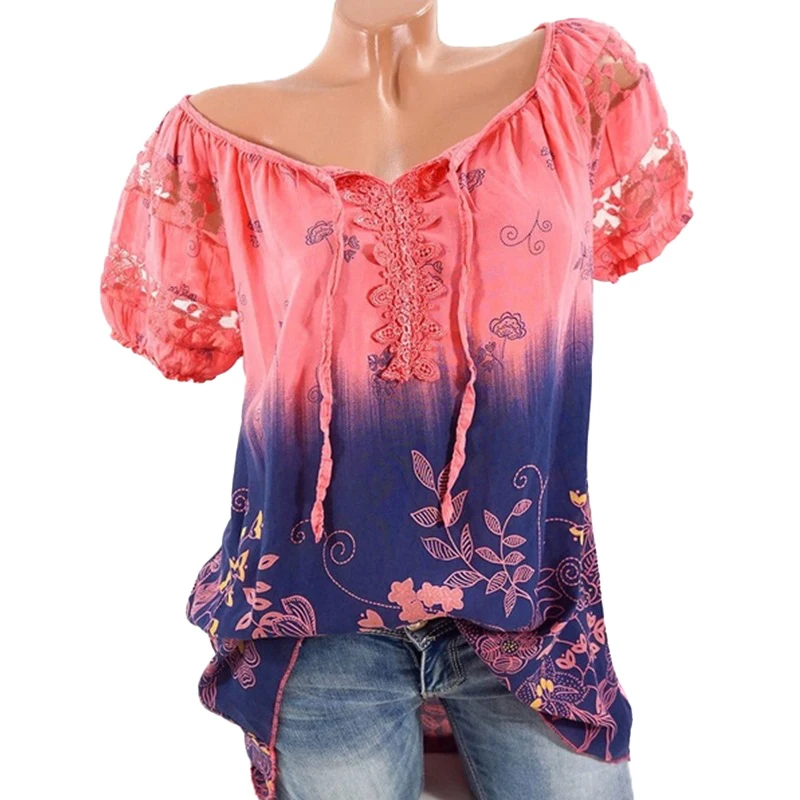 5XL размера плюс 2019 новые летние для женщин с коротким рукавом Кружевное платье v