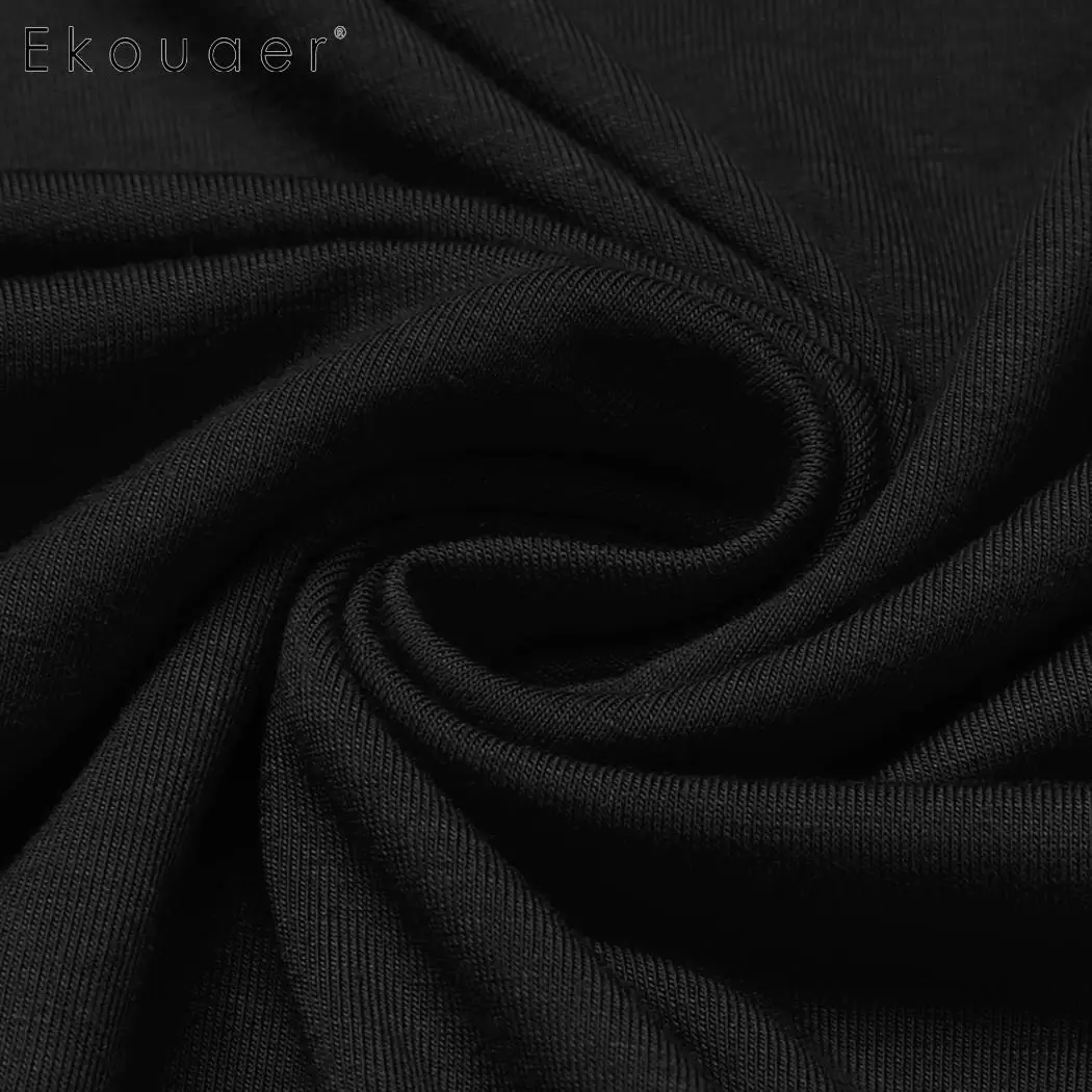 Ekouaer женская сексуальная ночная рубашка кружевное платье для сна с оборками