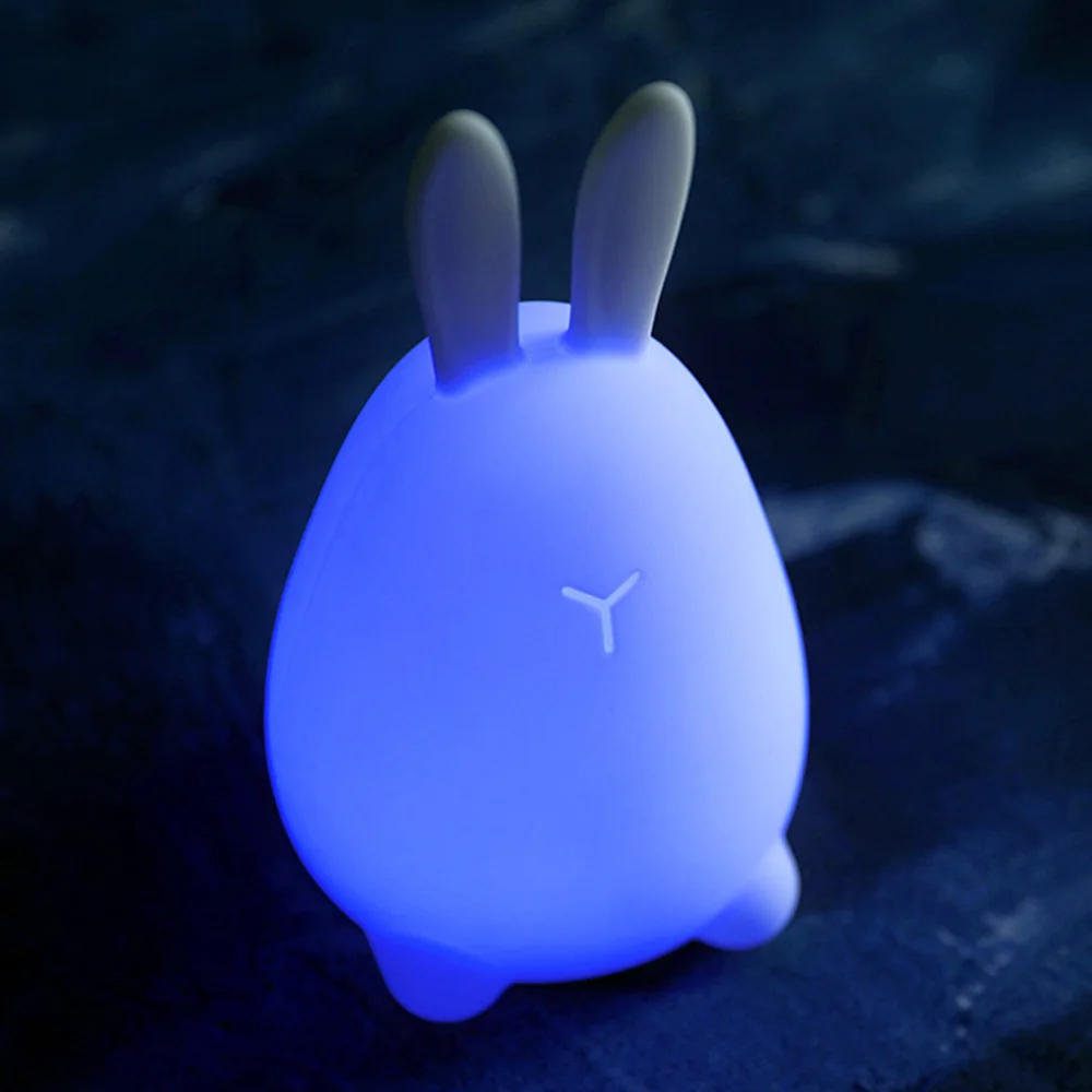 LightMe 2018 Премиум кролик ночник ПЭТ силикагель красочные лампы 7 светодиодов для