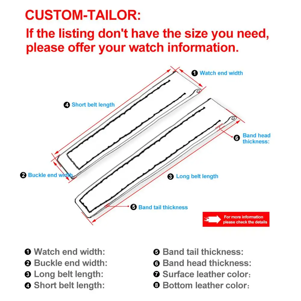 ZLIMSN Customized Crocodile Leather Strap Fit For TAG Heuer Autavia CARRERA Leather WatchBand