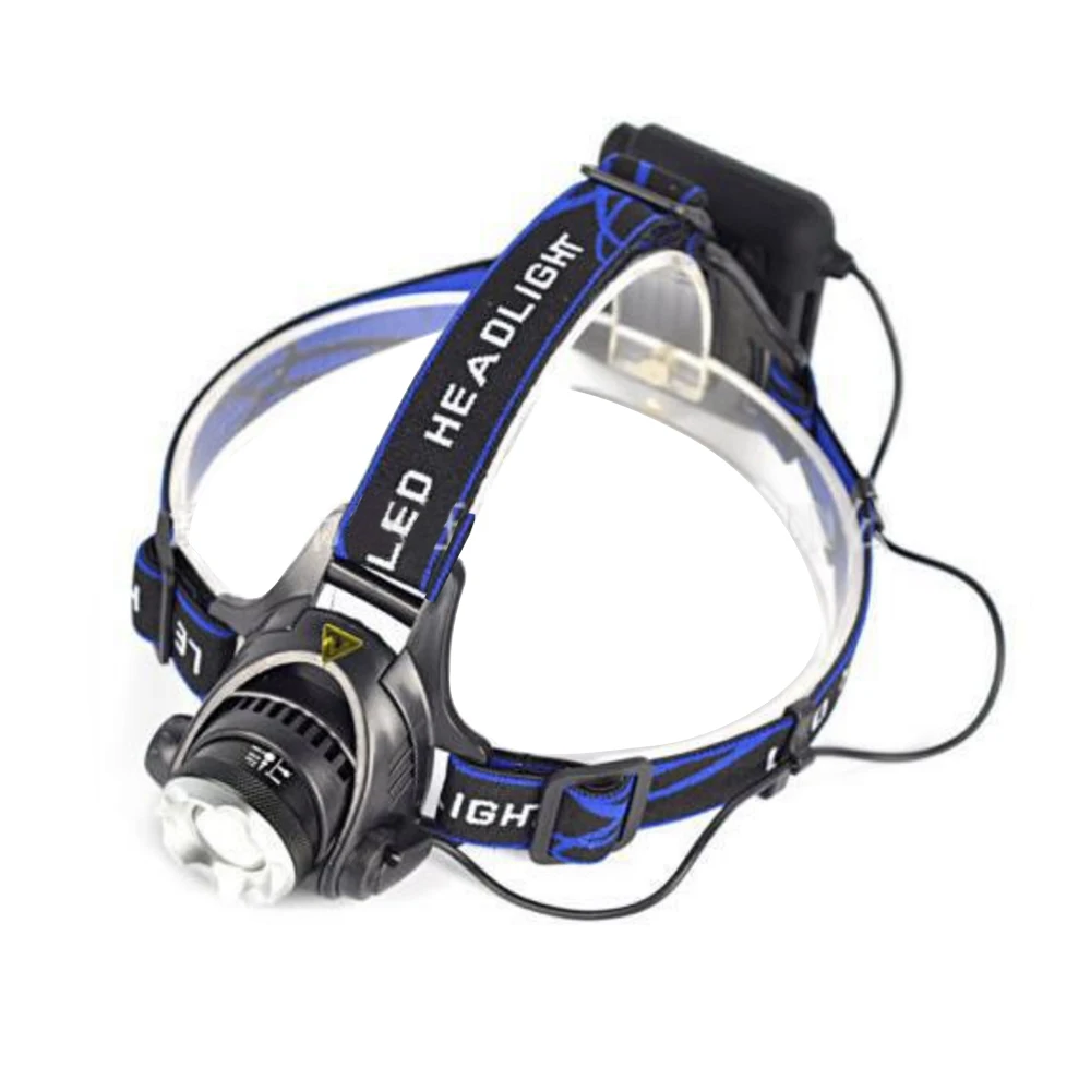 

Headlight USB Head Lamp Waterproof Fishing Flashlight T6 Torch Lanterna with EU US Adapt