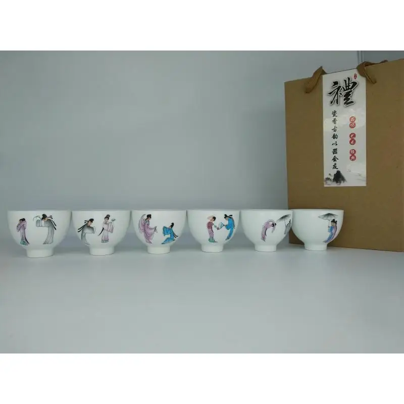 6 шт. керамические чайные чашки китайские кунг фу чайный набор Gaiwan для чайной