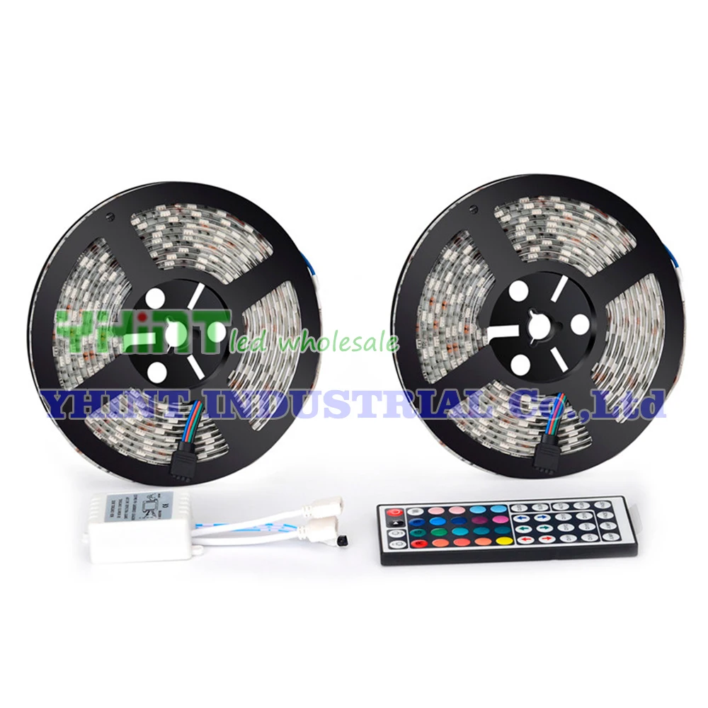 1 комплект 10 метров IP65 Водонепроницаемый SMD5050 60 светодиодный/M RGB DC12V 10A