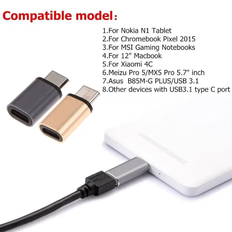 1 шт. Type C разъем для Micro USB 2 0 Женский 3 адаптер конвертер MSI игровых ноутбуков 12