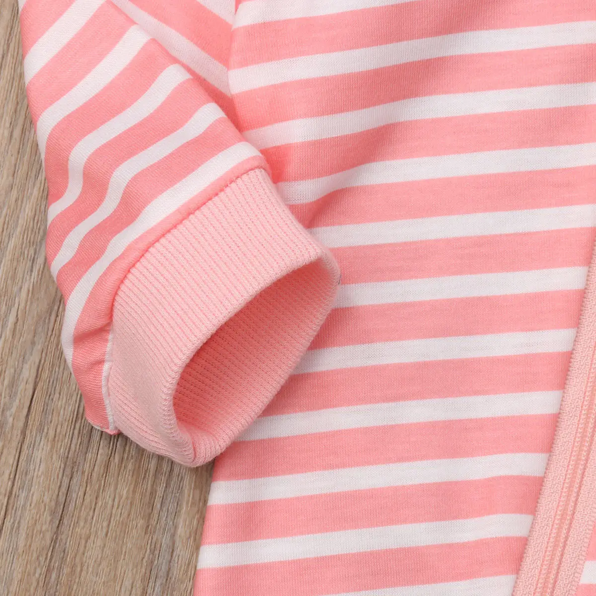 Одежда для младенцев pudcoco хлопковый комбинезон в полоску с капюшоном и длинными