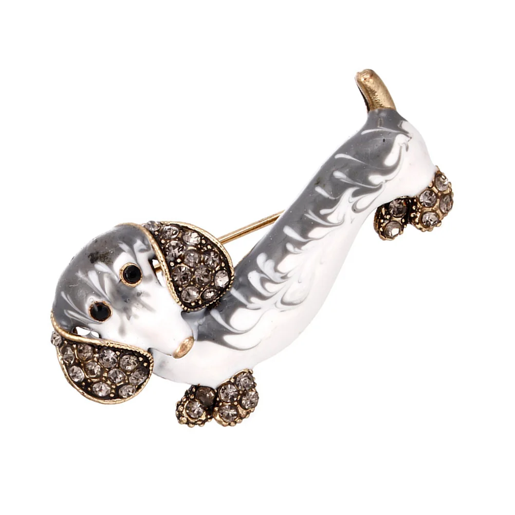 1PC Dog Alloy Breastpin Brooch Pin Lapel Jewelry Accessories Corsage Gift for Shawl Bag Hat Scarf Clothes Decoration | Украшения и