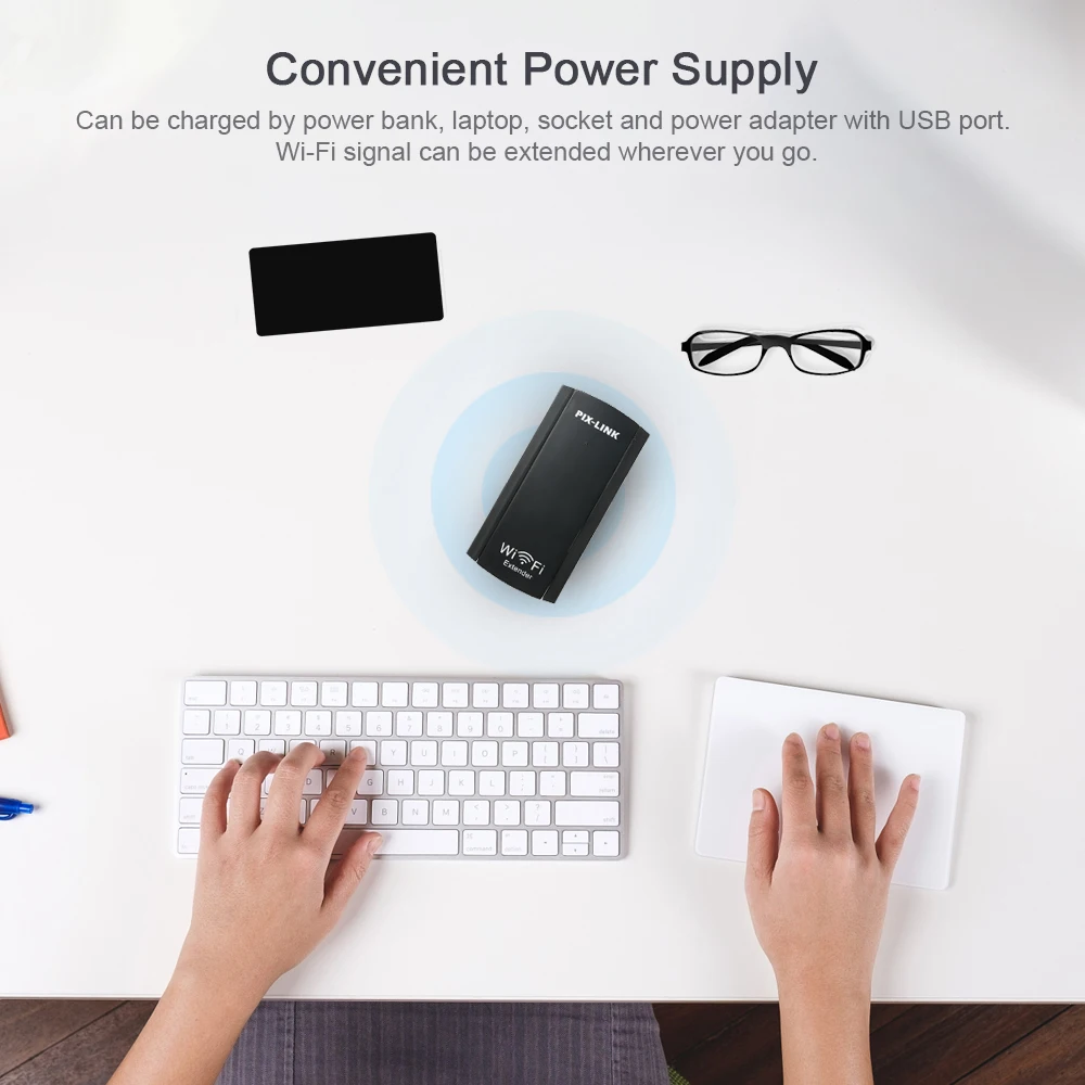 PIX LINK USB Wi Fi Range Extender беспроводной Wifi ретранслятор двойная антенна WiFi усилитель
