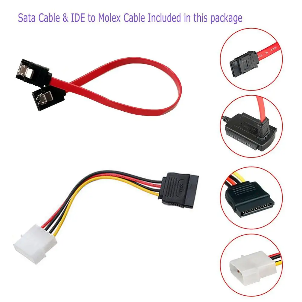 

SB 2.0 to IDE Sata Adapter SATA/PATA/IDE to USB 2.0 Adapter Converter Cable for Hard Drive Disk 2.5" 3.5"