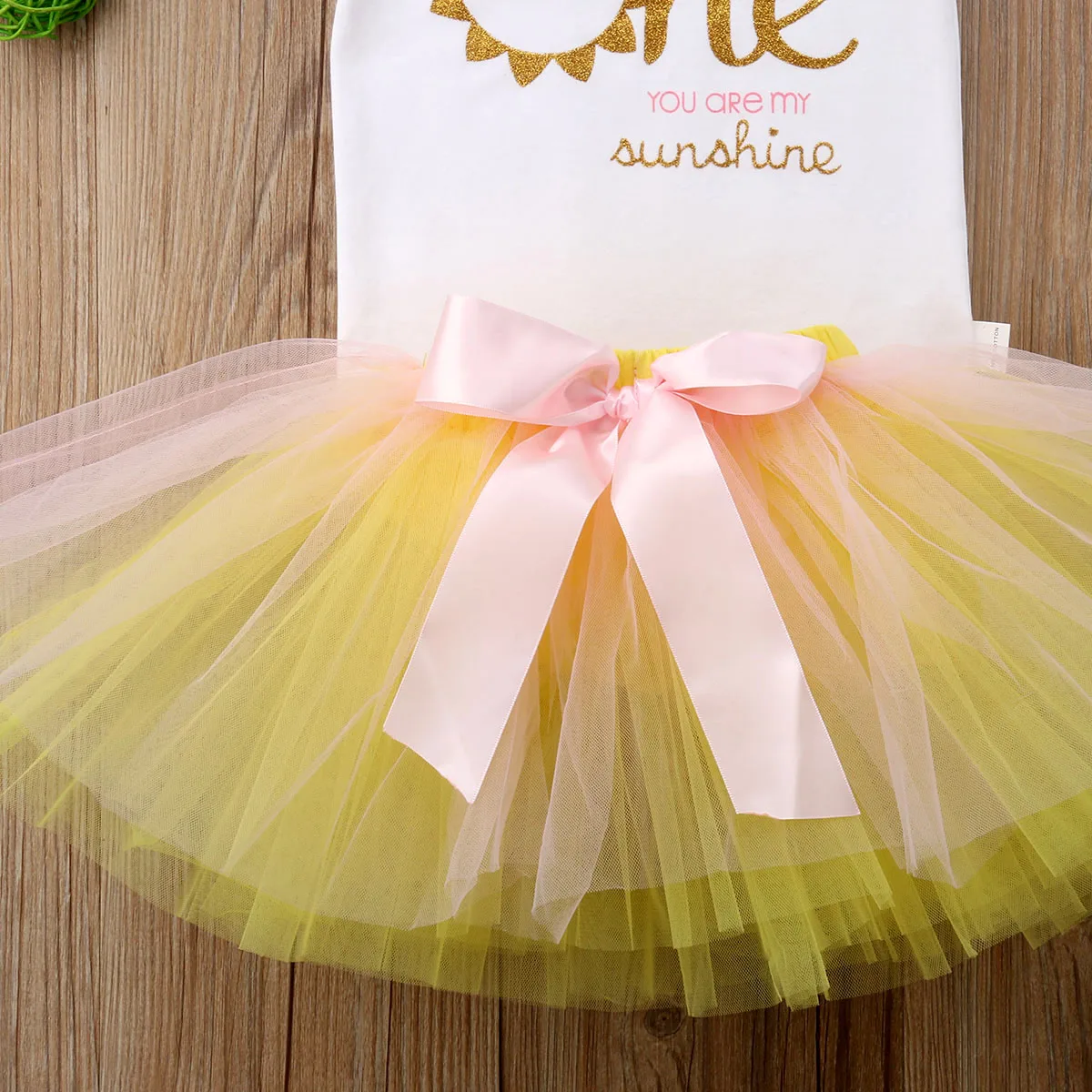 Комплект для новорожденных девочек на день рождения 1 год комбинезон с буквенным