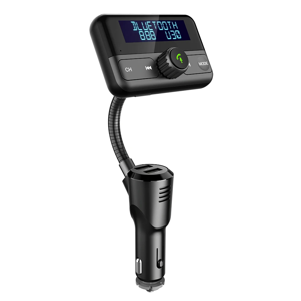 Car USB FM Transmitter Mp3 Music Play Tool LCD Display Charger Adapter Dual Bluetooth IC Sound Control |