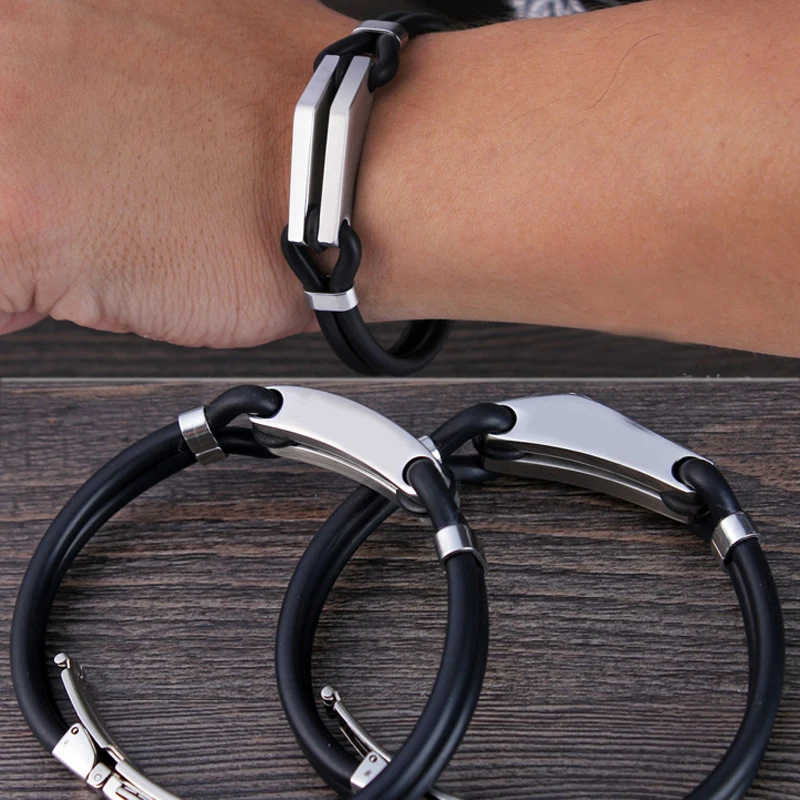 Серебряные пары подарок на день Святого Валентина браслет из нержавеющей стали