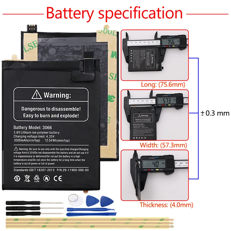3300 мАч для Ulefone X 3066 высококачественный Сменный аккумулятор смартфона с набором