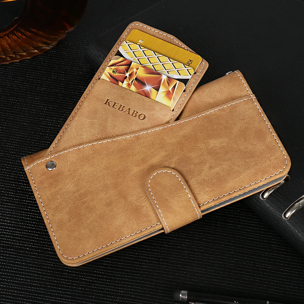 Новый дизайн! Чехол Logicom Le Hop Luxury Wallet Flip из кожи с отделениями для карт.