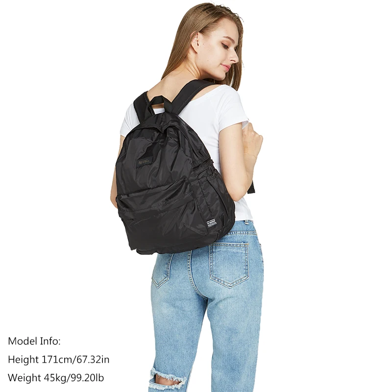 New Fashion Women Men Soft Black Lightweight Nylon Shoulder Daypack Boys Girls Casual Travel School Bags For Students | Багаж и сумки