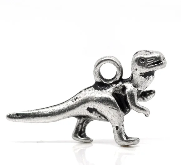 Очаровательные Серебристые Подвески в виде динозавра 50 22x12 мм (B14767)|pendant blank|pendant
