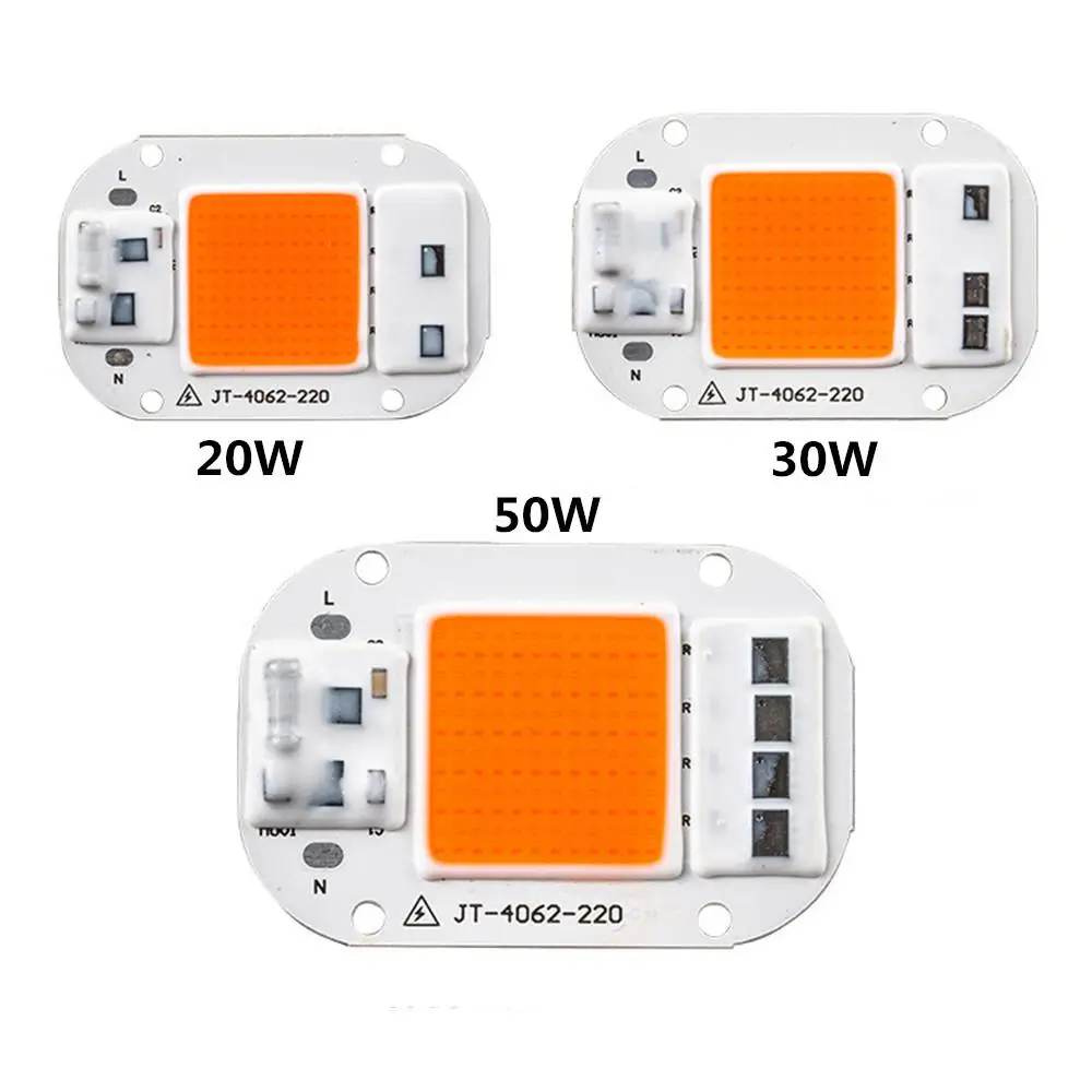 COB светодиодный Grow светильник чип Фито лампа полного спектра AC110V 220V 20W 30W 50W