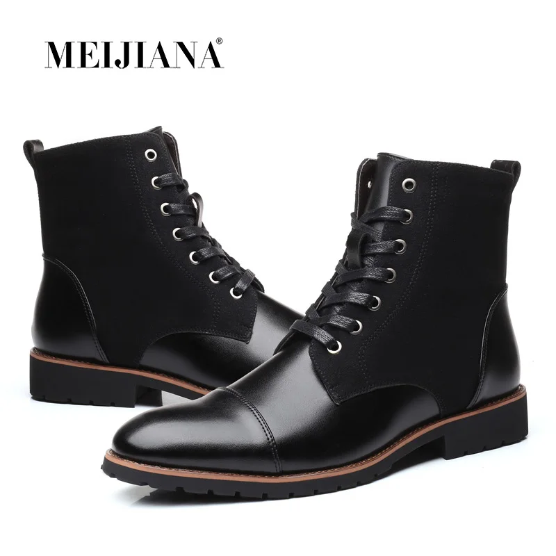 High-Cut Men Vintage Warm Size Fashion Big Lace-up MEIJIANA Casual Shoes 38-47 Autumn Style 2018 Boots Winter |